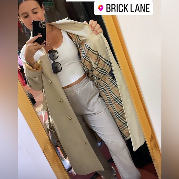 Burberry Jackets & Blazers - Vintage Burberrys London Trench Coat Nova Check Lined Beige Belted Classic